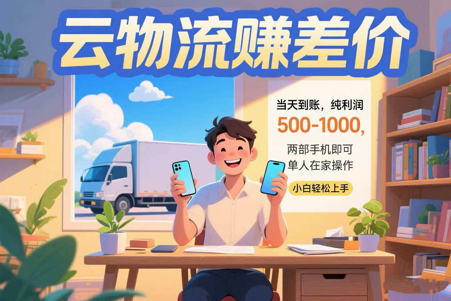 （15492期）云物流赚差价 当天到账纯利润500-1000 两部手机即可 可单人在家操作 小…-小酒传媒创业网：网创资源∞实战项目∞全网首发