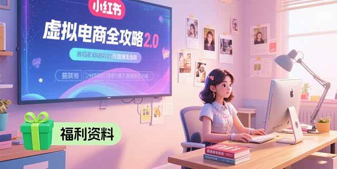 （15387期）虚拟电商全攻略2.0，开店选品实操流程，账号定位、货源发布、笔记发布技巧-小酒传媒创业网：网创资源∞实战项目∞全网首发