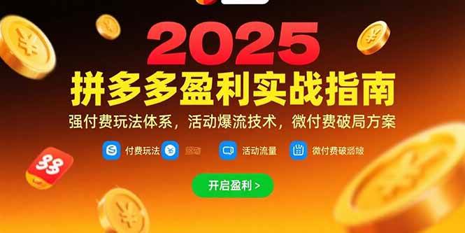 （15357期）拼多多盈利实战指南，强付费玩法，活动爆流技术，微付费破局方案(更新7月)-小酒传媒创业网：网创资源∞实战项目∞全网首发