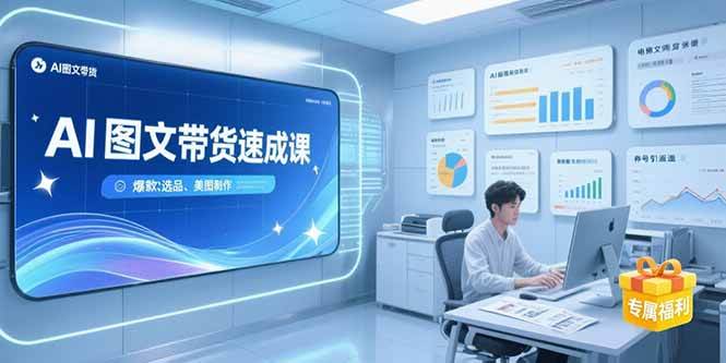 （15416期）AI图文带货速成课，养号引流秘籍，爆款选品策略，美图制作全流程-小酒传媒创业网：网创资源∞实战项目∞全网首发