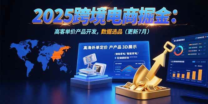 （15512期）2025跨境电商掘金：蓝海市场定位，高客单价产品开发，数据选品(更新7月)-小酒传媒创业网：网创资源∞实战项目∞全网首发