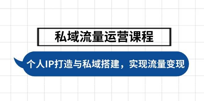 图片[1]-私域流量运营课程，个人IP打造与私域搭建，助力学员实现流量变现-创新社-资源网-最新项目分享网站