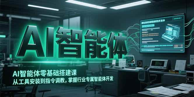 图片[1]-（15257期）AI智能体零基础搭建课，从工具安装到指令调教，掌握行业专属智能体开发…-小酒传媒：网创资源∞实战项目∞全网首发