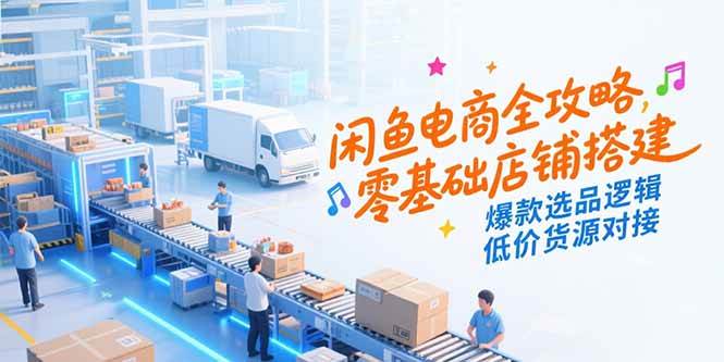 图片[1]-（15325期）闲鱼电商全攻略，零基础店铺搭建，爆款选品逻辑，低价货源对接-小酒传媒：网创资源∞实战项目∞全网首发