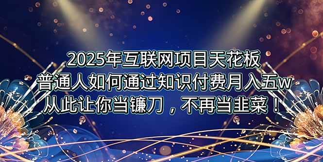 （15354期）2025年互联网项目天花板，普通人如何通过卖项目实现逆风翻盘，月入5W＋！-小酒传媒创业网：网创资源∞实战项目∞全网首发