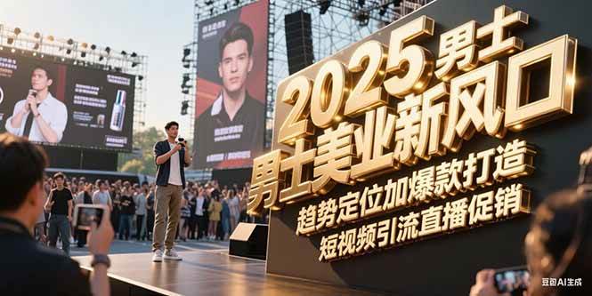 图片[1]-（15190期）2025男士美业新风口，趋势定位加爆款打造，短视频引流直播促销-小酒传媒：网创资源∞实战项目∞全网首发
