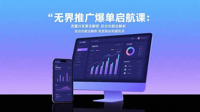 （15567期）无界推广爆单启航课：流量分发算法解密 后台功能全解析 投放前必知避坑点-小酒传媒创业网：网创资源∞实战项目∞全网首发
