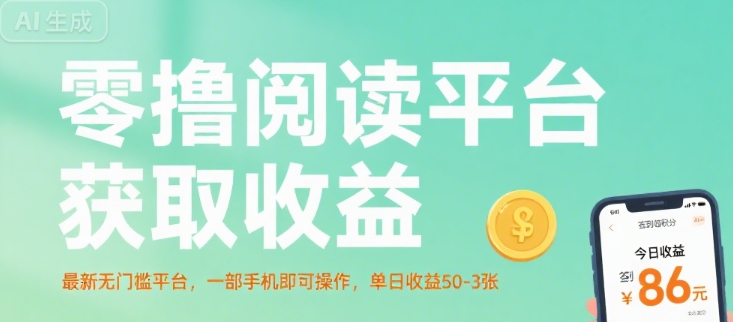 零撸阅读平台获取收益，最新无门槛平台，一部手机即可操作，单日收益50-3张【揭秘】-小酒传媒创业网：网创资源∞实战项目∞全网首发