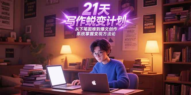 图片[1]-（15204期）21天写作蜕变计划，从下笔困难到爆文创作，系统掌握变现方法论-小酒传媒：网创资源∞实战项目∞全网首发