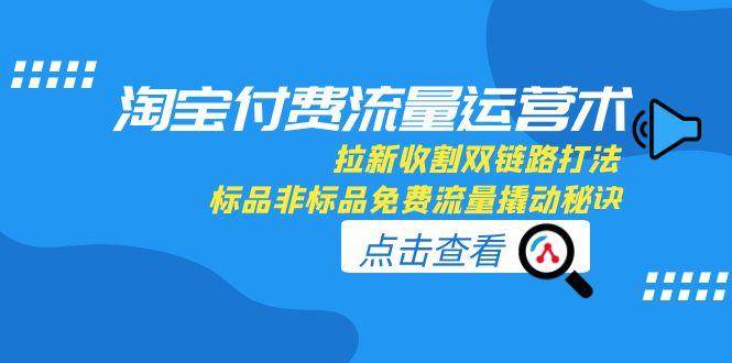 图片[1]-（15135期）淘宝付费流量运营术，拉新收割双链路打法，标品非标品免费流量撬动秘诀-小酒传媒：网创资源∞实战项目∞全网首发