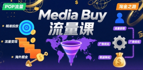 Media Buy之POP流量课，带你开启海外Media Buy淘金之路-小酒传媒创业网：网创资源∞实战项目∞全网首发