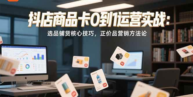 图片[1]-（15329期）抖店商品卡0到1运营实战：选品铺货核心技巧，正价品营销方法论-小酒传媒：网创资源∞实战项目∞全网首发