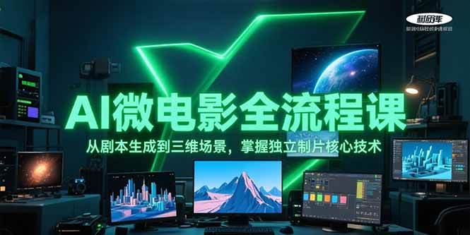 图片[1]-（15195期）AI微电影全流程课，从剧本生成到三维场景，掌握独立制片核心技术-小酒传媒：网创资源∞实战项目∞全网首发