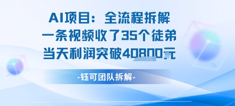 AI收徒变现闭环：一条视频收35人，日入1k+(附完整SOP)-小酒传媒创业网：网创资源∞实战项目∞全网首发