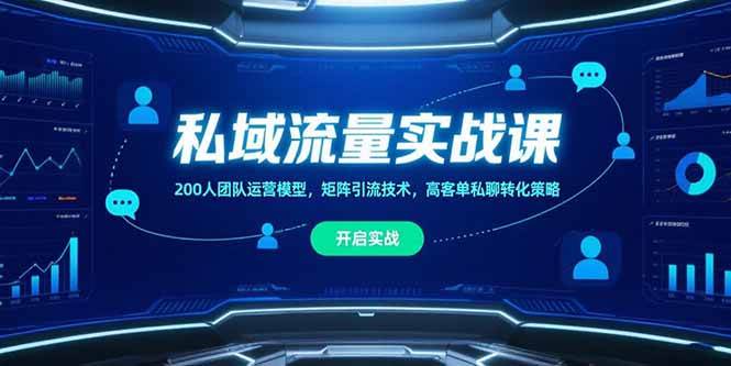 （15403期）私域流量实战课，200人团队运营模型，矩阵引流技术，高客单私聊转化策略-小酒传媒创业网：网创资源∞实战项目∞全网首发