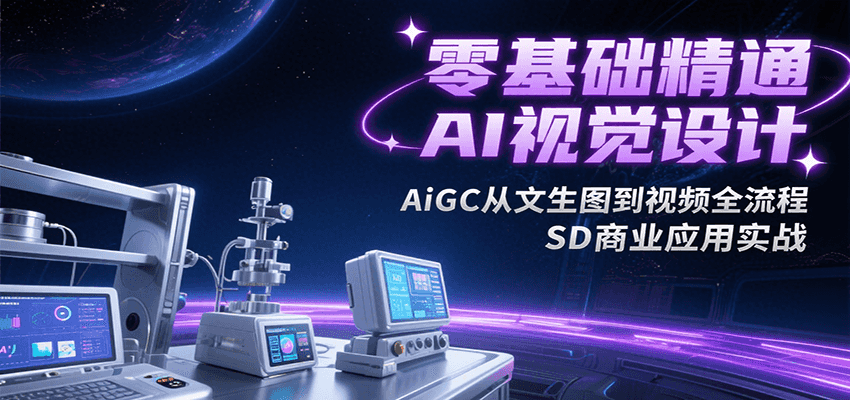 零基础精通AI视觉设计，AiGC从文生图到视频全流程，SD商业应用实战-小酒传媒创业网：网创资源∞实战项目∞全网首发