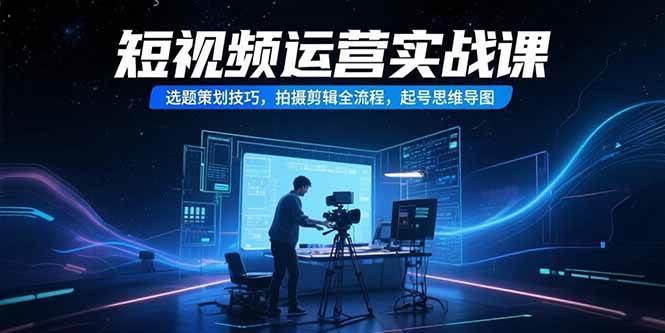（15375期）短视频运营实战课，选题策划技巧，拍摄剪辑全流程，起号思维导图-小酒传媒创业网：网创资源∞实战项目∞全网首发