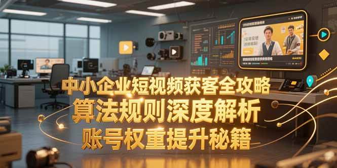 图片[1]-（15326期）中小企业短视频获客全攻略，算法规则深度解析，账号权重提升秘籍-小酒传媒：网创资源∞实战项目∞全网首发