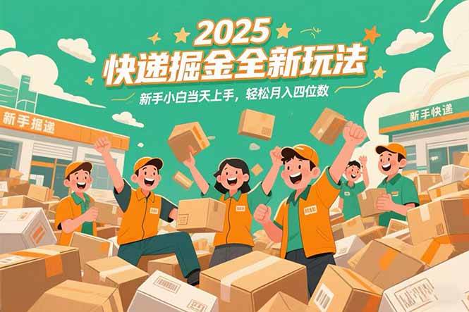 图片[1]-（15244期）2025快递掘金全新玩法，新手小白当天上手，轻松月入四位数！-小酒传媒：网创资源∞实战项目∞全网首发