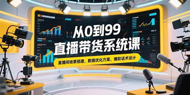 （15362期）从0到99直播带货系统课，直播间场景搭建，数据优化方案，爆款话术设计-小酒传媒创业网：网创资源∞实战项目∞全网首发