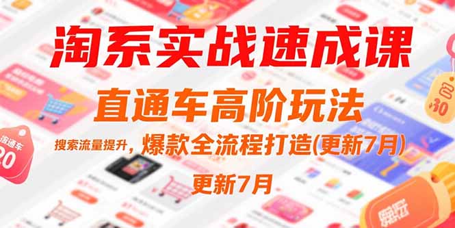 淘系实战速成课，直通车高阶玩法，搜索流量提升，爆款全流程打造(更新7月-小酒传媒创业网：网创资源∞实战项目∞全网首发