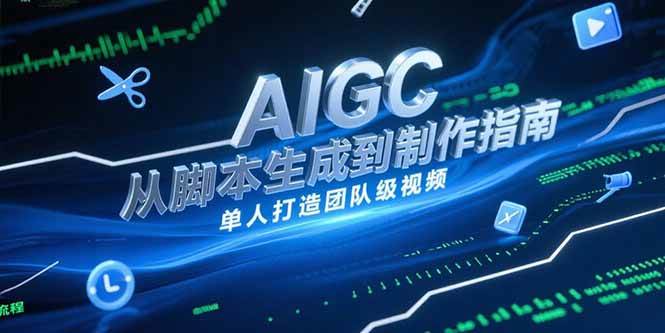 图片[1]-（15170期）AIGC视频制作指南，从脚本生成到剪辑全流程，单人打造团队级视频-小酒传媒：网创资源∞实战项目∞全网首发