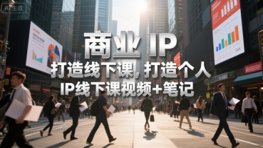 商业IP打造线下课，打造个人 IP线下课视频+笔记-小酒传媒创业网：网创资源∞实战项目∞全网首发