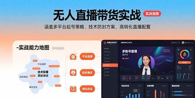（15622期）无人直播带货实战，涵盖多平台起号策略、技术防封方案、高转化直播配置-小酒传媒创业网：网创资源∞实战项目∞全网首发