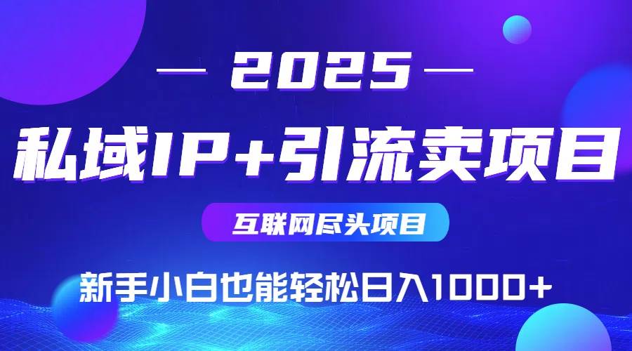 （15531期）2025网创尽头项目，私域IP+引流，新手小白也能在家日入1000+-小酒传媒创业网：网创资源∞实战项目∞全网首发