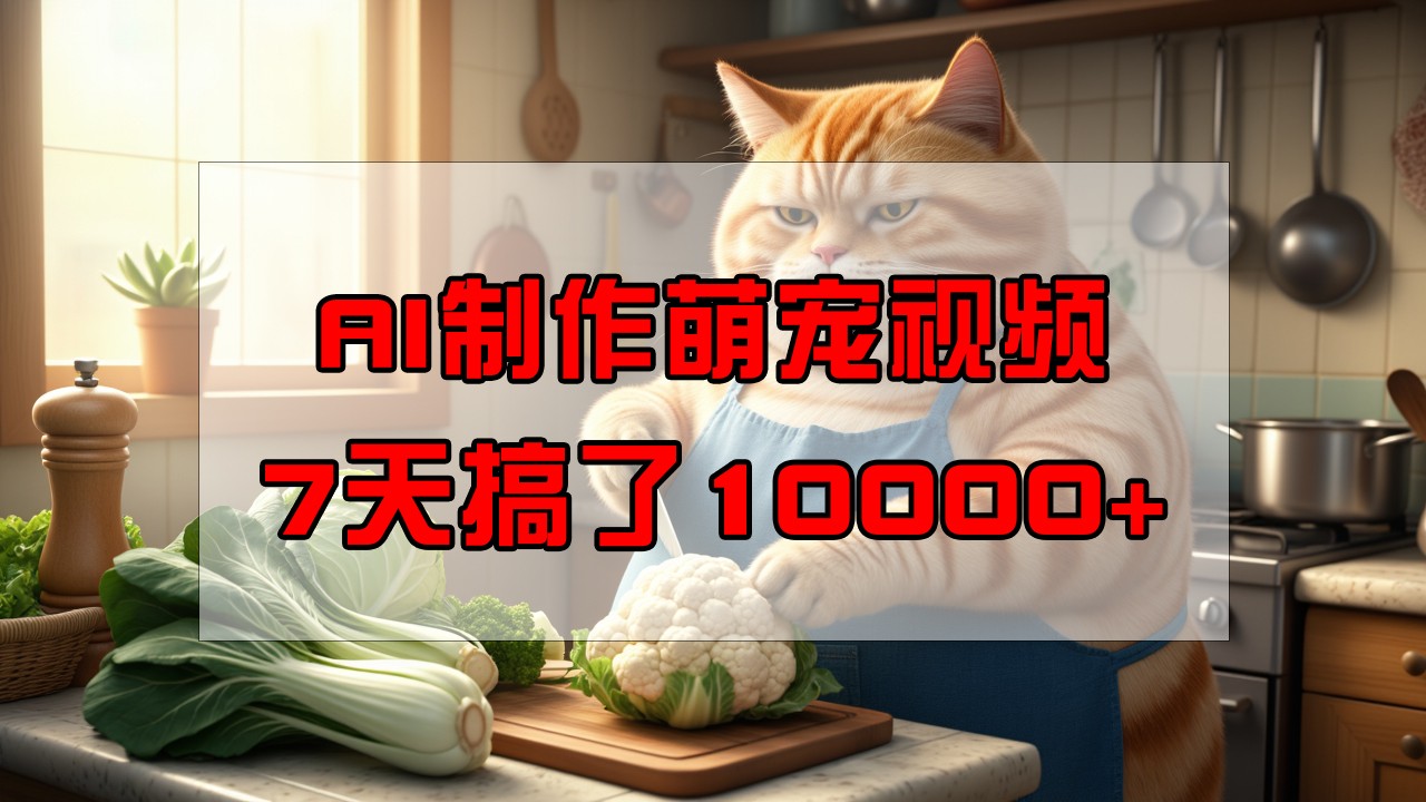 图片[1]-靠AI制作萌宠视频，7天搞了1万+，操作简单门槛低，有手机就行-小酒传媒：网创资源∞实战项目∞全网首发