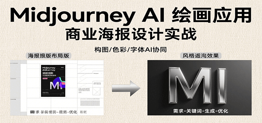 Midjourney AI绘画应用，关键词指令解析、漫画头像制作、海报设计、3D人物生成等-小酒传媒创业网：网创资源∞实战项目∞全网首发
