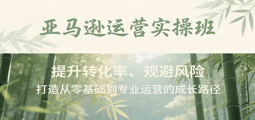 亚马逊运营实操班，提升转化率、规避风险，打造从零基础到专业运营的成长路径-小酒传媒创业网：网创资源∞实战项目∞全网首发
